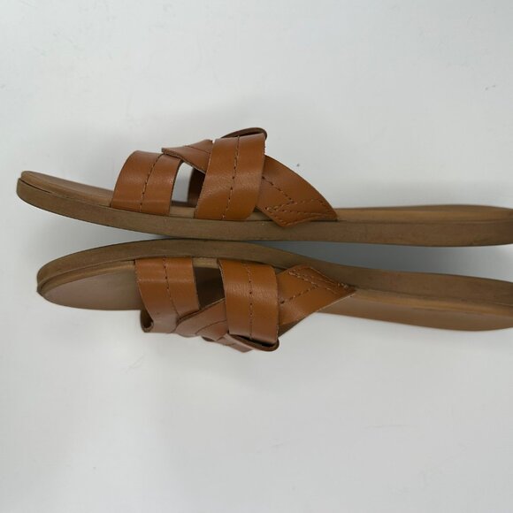 Universal Thread Cognac Kenzie Slide Sandals 7.5Wide - Picture 4 of 4